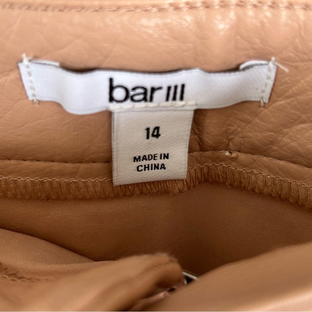 Bar III Faux Leather Skirt Size 14 - Picture 4 of 9